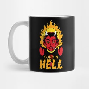 Devil Puppet Burn in Hell Mug